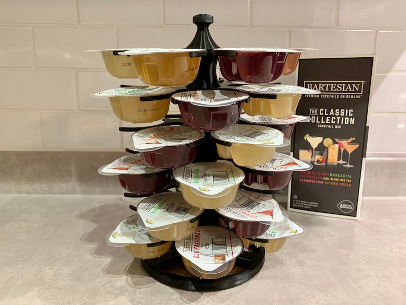 Bartesian Cocktail Rotating Pod Holder Black customizable Etsy Canada