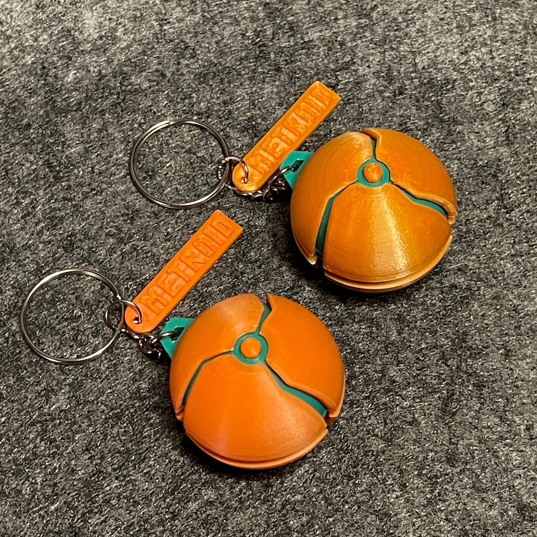 Metroid Morph Ball Keychain Fidget Spinner Etsy