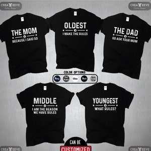 Family Rules Shirts, Family Matching Tee, Funny Family Tshirts, Family Gift Shirt, The Rules Funny Family Matching Shirt, Sibling Shirt