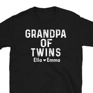 PERSONALIZED Grandpa of Twins Shirt, Twin Grandpa Shirt, Twin Grandpa Gifts, Custom Grandpa Papa Dad of Twins, Gifts For Twin Grandfather