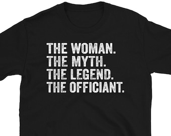 Camiseta de oficiante de boda, regalo de oficiante, regalo de oficiante de matrimonio, camisa de ministro ordenado, regalo de boda para oficiante la leyenda del mito de la mujer