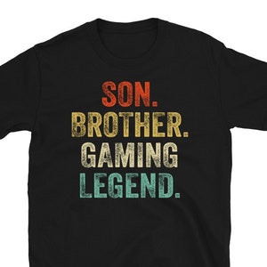 Son Brother Gaming Legend, Gaming Son, Gamer Shirt, Gaming Gits For Teens Boys T-shirt,