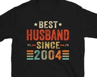 20 Jahre Hochzeitstag Geschenk für Mann, Bester Ehemann seit 2004 Shirt, 20 Jahre Hochzeitstag T-Shirt für Ihn, Verheiratet für 20 Jahre T-Shirt