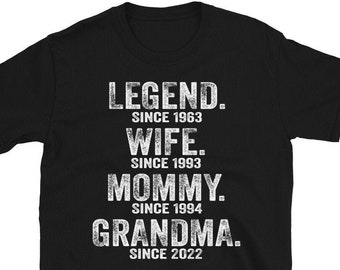 Mom Est Grandma Est Shirt, Legend Wife Mommy Grandma Shirt, Custom Grandma Shirt, Personalized Gifts for Grandma, Gift For Mom, New Grandma
