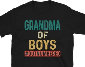 Grandma of Boys #outnumbered Shirt, Grandma of Boys, Personalized Mothers Day Gift