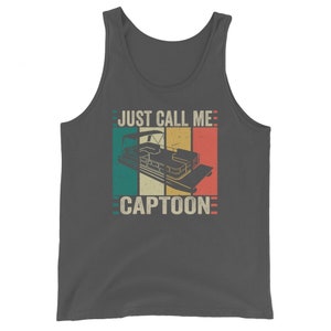 Ponton Kapitein, Bel Me Maar Captoon, Grappig Ponton, Ponton Boot Kapitein, Cadeau voor Boot eigenaar, Ponton Opa Unisex Tank Top