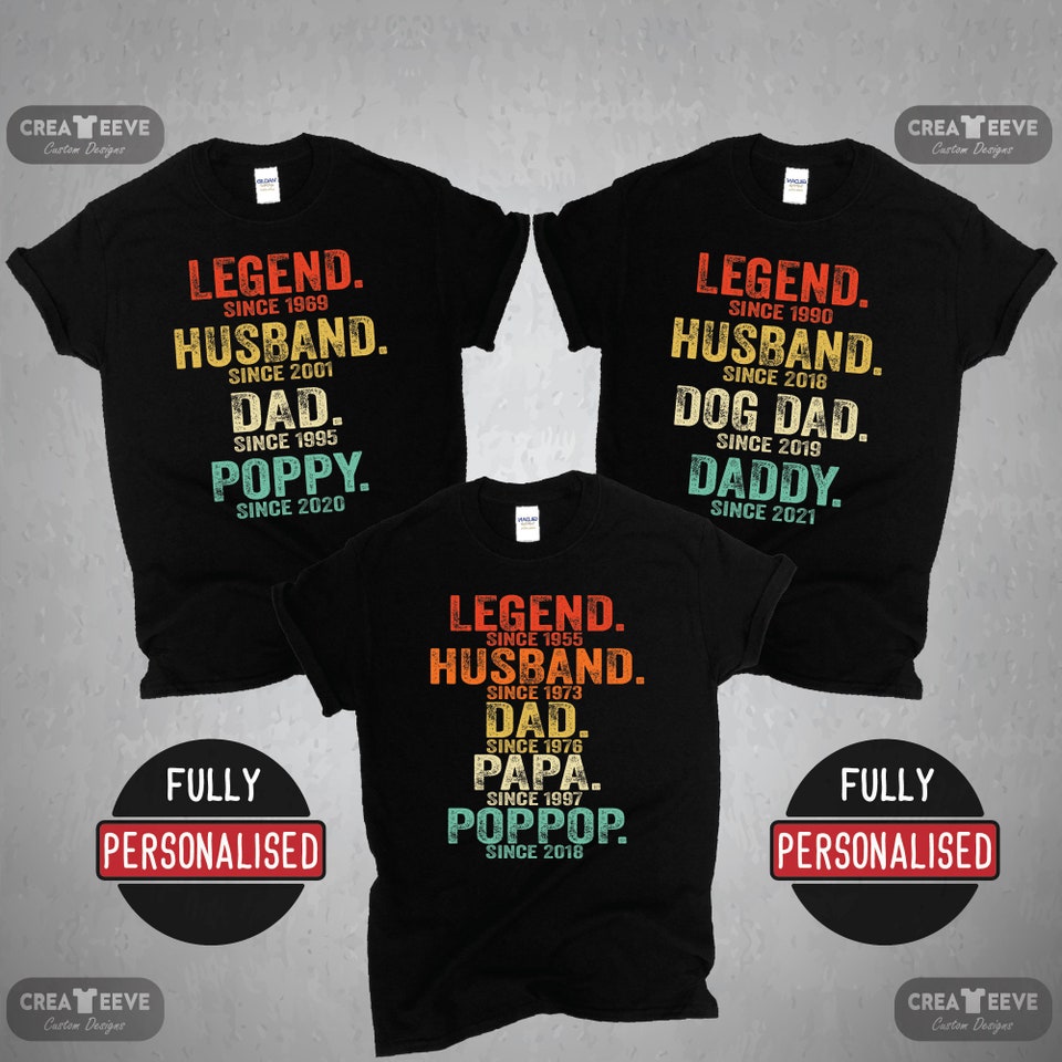 Legend Husband Daddy Papa Tshirt, Legend Husband Dad Grandpa Shirt sold ...