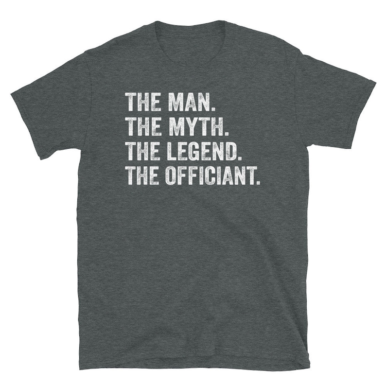 Wedding Officiant T-Shirt, Officiant Gift, Marriage Officiant Gift, Ordained Minister Shirt, Wedding Gift for Officiant The Man Myth Legend