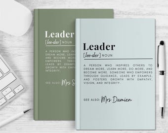 Leader Definition Journal: Mentor, Coach, Teacher Appreciation Gift