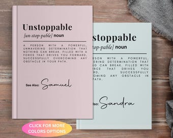 Unstoppable Definition Journal: Sarcastic Notebook Gift