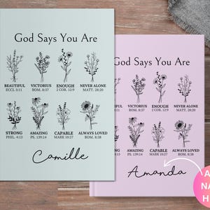 Personalized Prayer Journal: Floral Christian Notebook