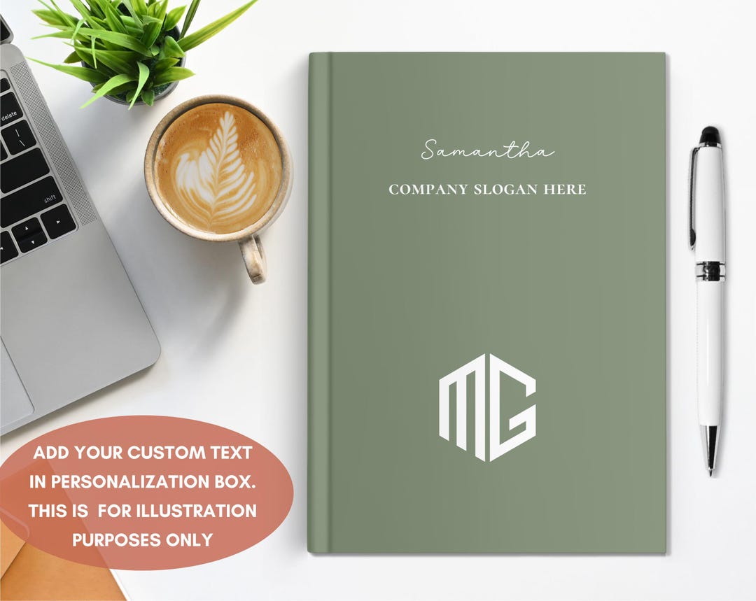 Personalized Hardcover Journal: Customizable Company Logo, Employee ...