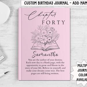 Personalized 40th Birthday Gifts For Sister Aunt BFF, Turning 40 birthday gift, 40th birthday notebook, 40 Years Old birthday gifts For Her