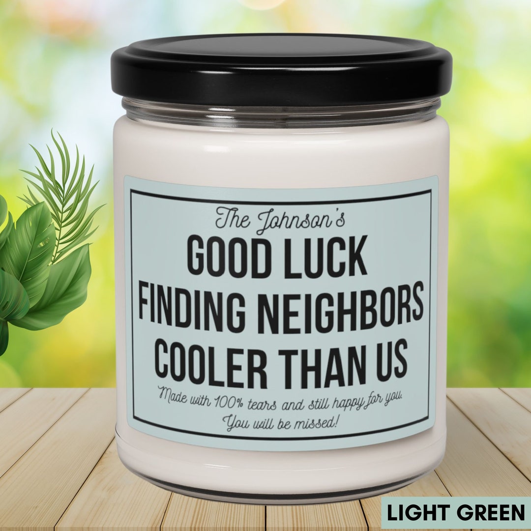 Cornice Portafoto 'Good Luck Finding Better Neighbors Than Us' | Regalo Per Vicini Che Partono, Cornice In Legno Con Cuore E Chiodi, Per Foto 10x15 Cm