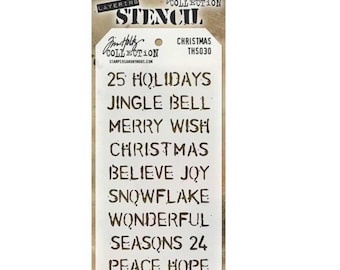 Tim Holtz - Christmas - Layering Stencils - Stampers Anonymous
