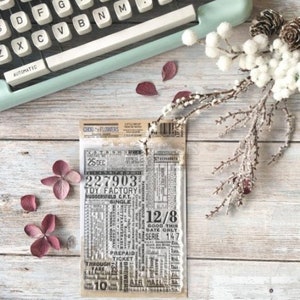 Chou and Flowers - CLEAR STAMP TEXT toy factory - 4 x 5.5 inch - collection little circus