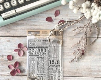 Chou and Flowers - CLEAR STAMP TEXT toy factory - 4 x 5.5 inch - collection little circus