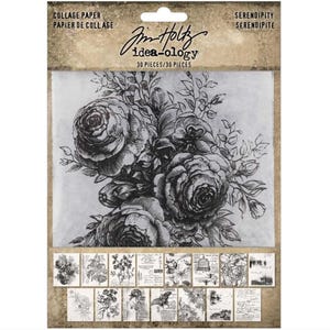 Collage Paper - Serendipity - 30 Pieces - Ideaology - Tim Holtz