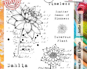 AALL and Create - Scatter Kindness - A5 - Designer Tracy Evans - Clear Stamp Set - #716