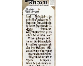 Tim Holtz - Script - Layering Stencils - Stampers Anonymous