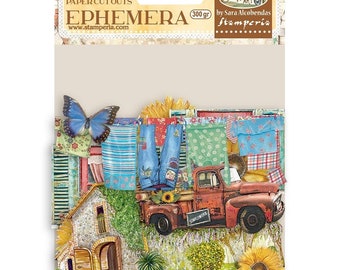 Ephemera - Vintage Library - Adhesive - Stamperia