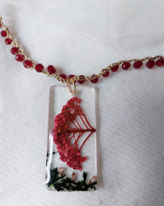 Burgundy crystal necklace sale