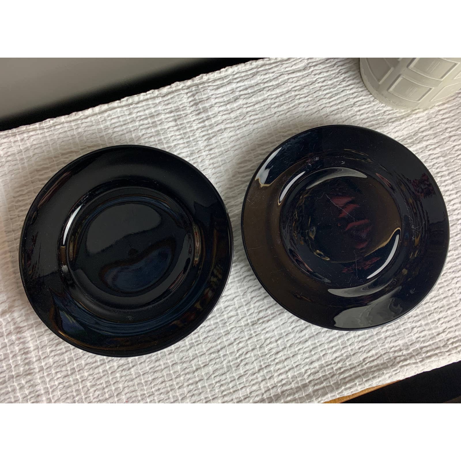 Vintage Black Glass Dinner Plates by Westmoreland Set of 2 Etsy