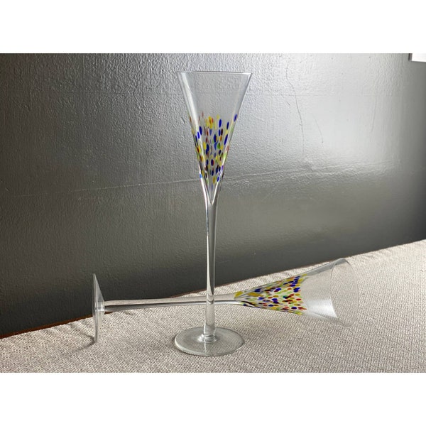Murano Glass Champagne Glasses Etsy