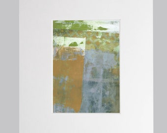 Abstract acrylic paint painting on paper; with passe-partout; Standard frame size 24 x 30 cm;