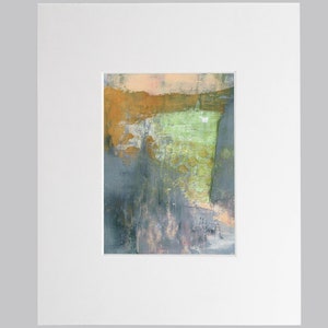 Pittura acrilica astratta su carta; passe-partout; su richiesta con cornice in legno bianco;