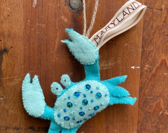 Maryland crab ornaments