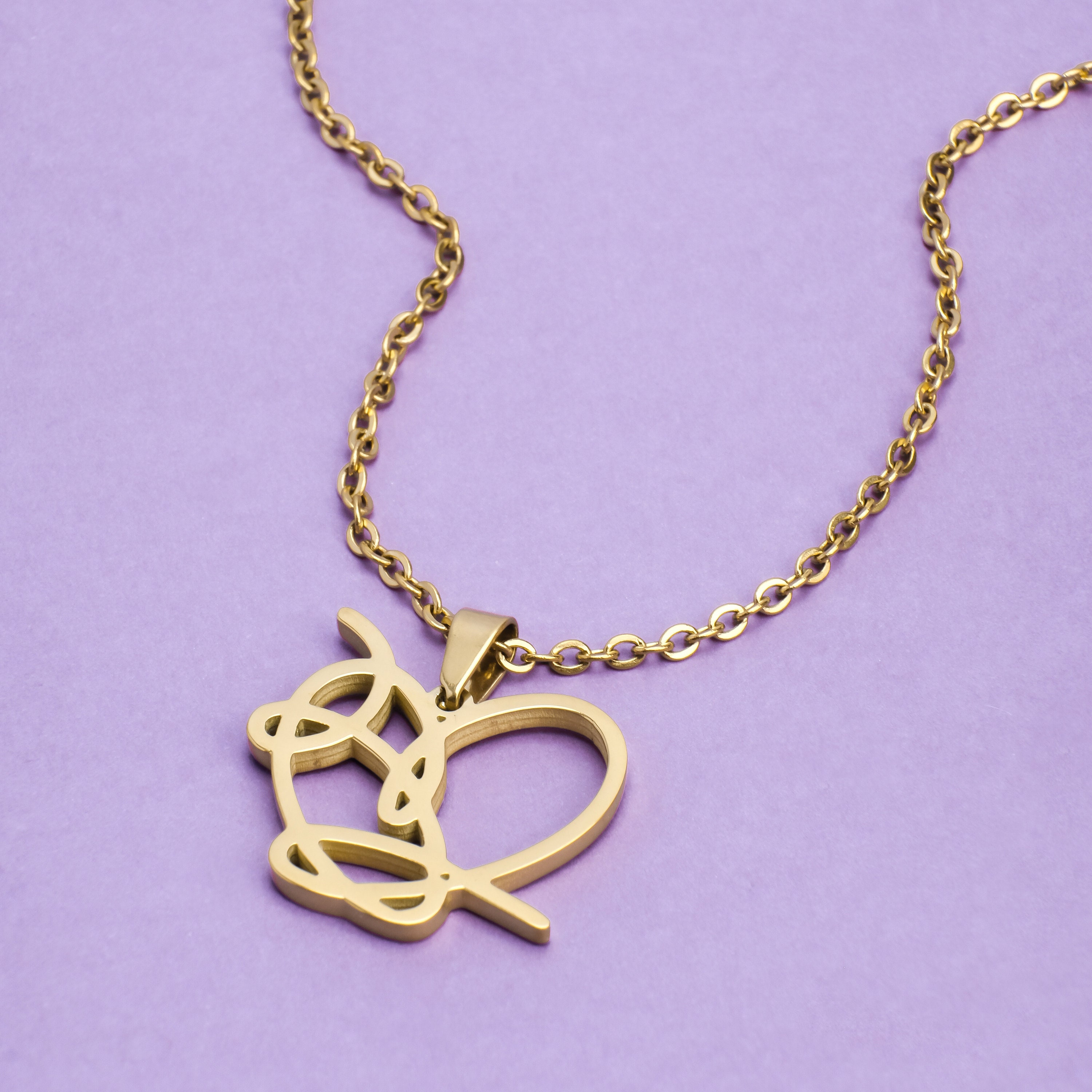送料関税込【Abbott Lyon】Love Yourself Necklace☆国内発送♪ Fine Signature Name Necklace (Gold)