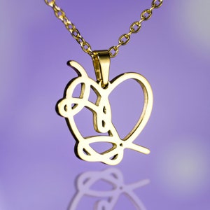 BTS Love Yourself Heart Necklace | 18k Gold Plated | Subtle Minimalist Charm, BTS Army Gift, Fan Gift,  Kpop Merch, Merch Jewelry