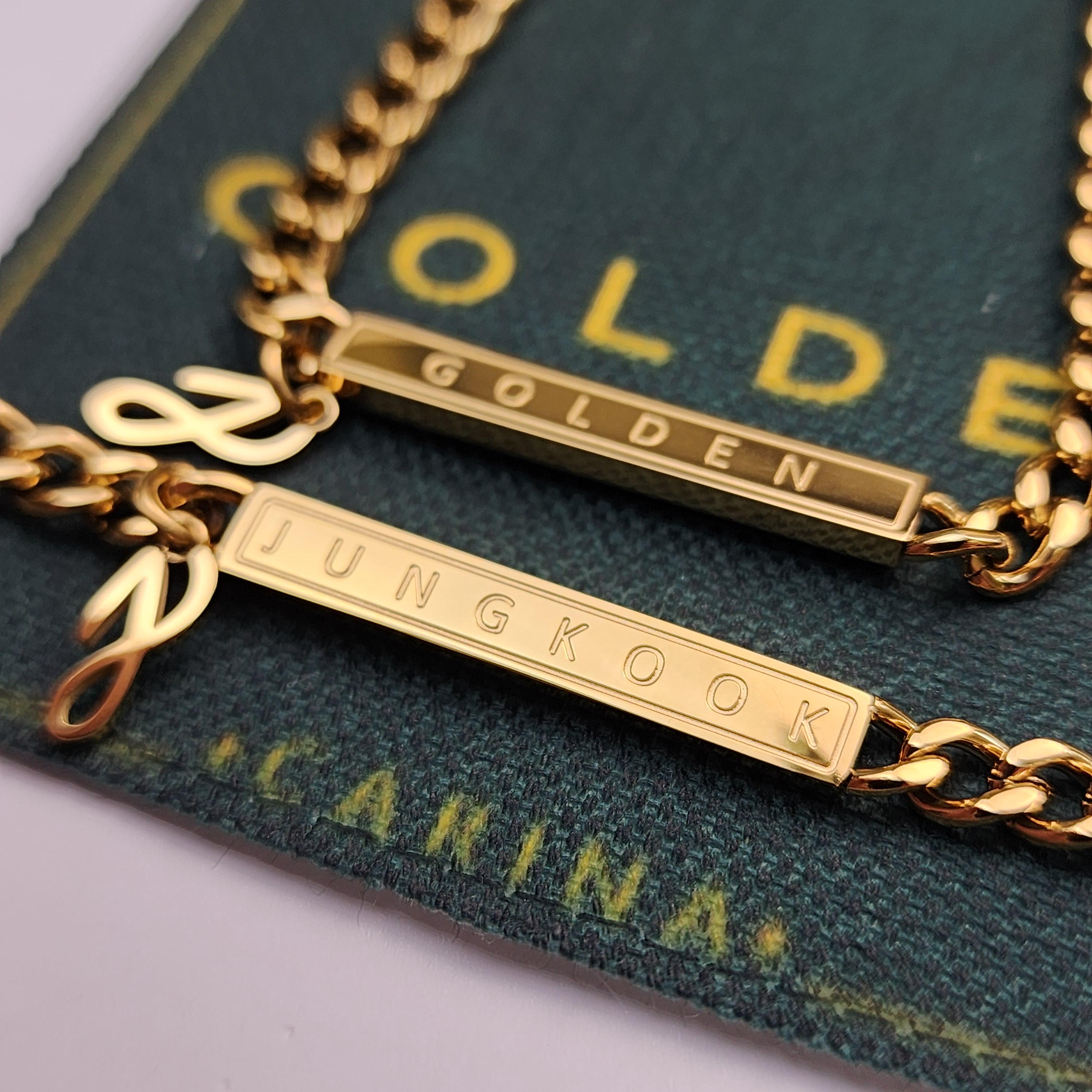 BTS Jungkook Golden Album Bracelet | 18k Gold Plated | Bangtan