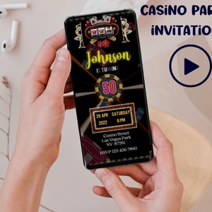 Casino Birthday Invitation, Casino Invitation, Casino Theme, Casino Birthday Party Invitation, Casino Night Invitation, Digital Poker Party image 6