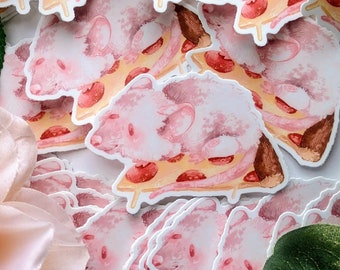 Cute Pizza Rat vinyl sticker