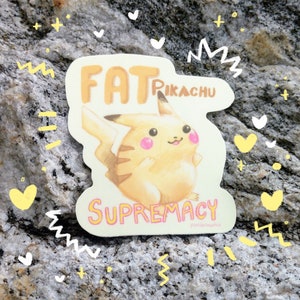 Chubby Vintage Pikachu Sticker