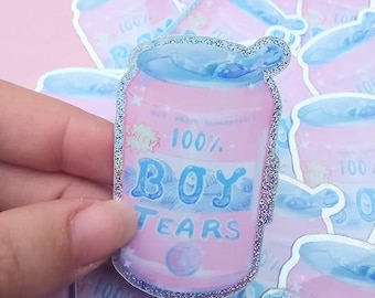 Boy Tears Holo Sticker