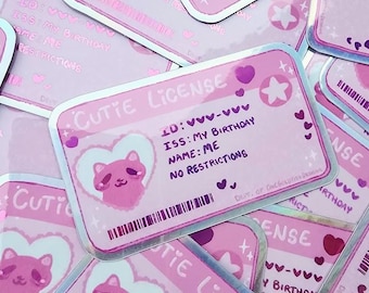 Cutie License Sticker