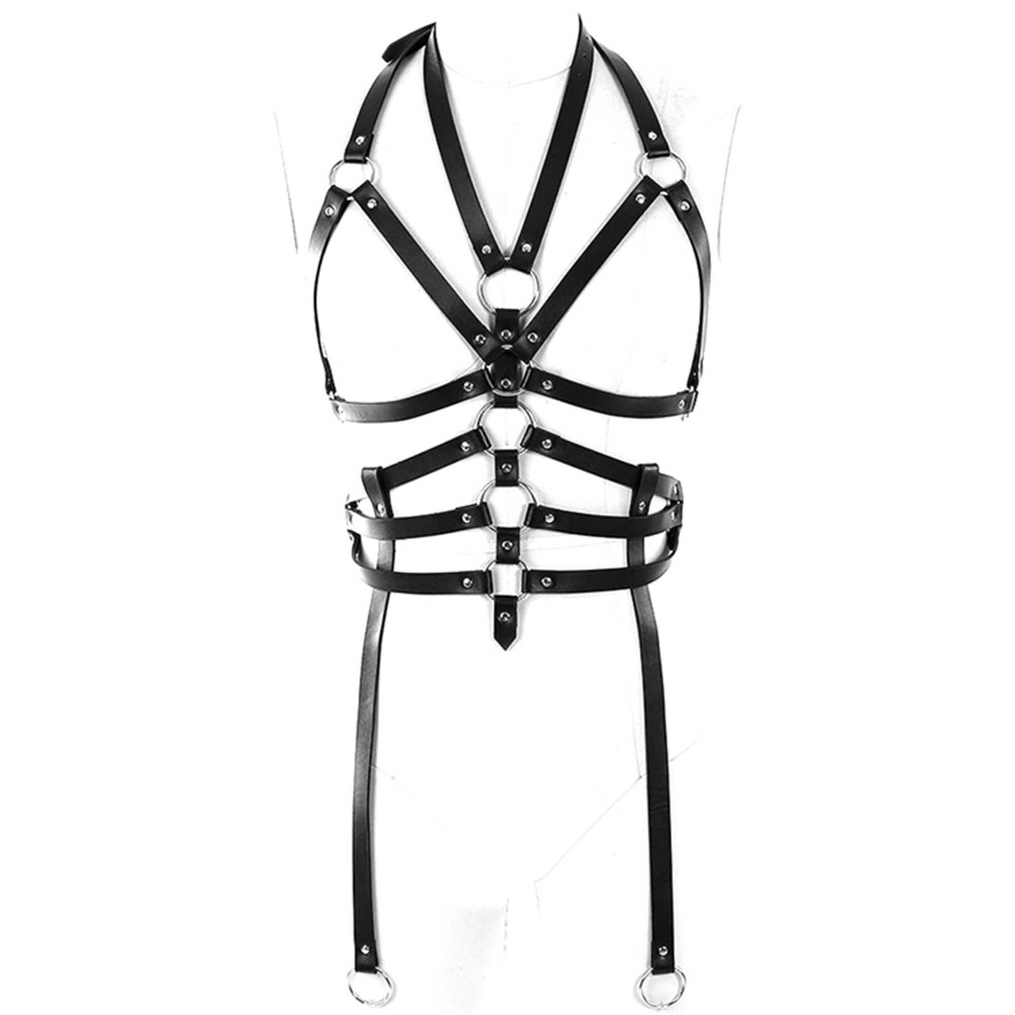 Full Body Harness Lingerie,bondage Harness, Body Harness Women, Leather Body Harness, Leather