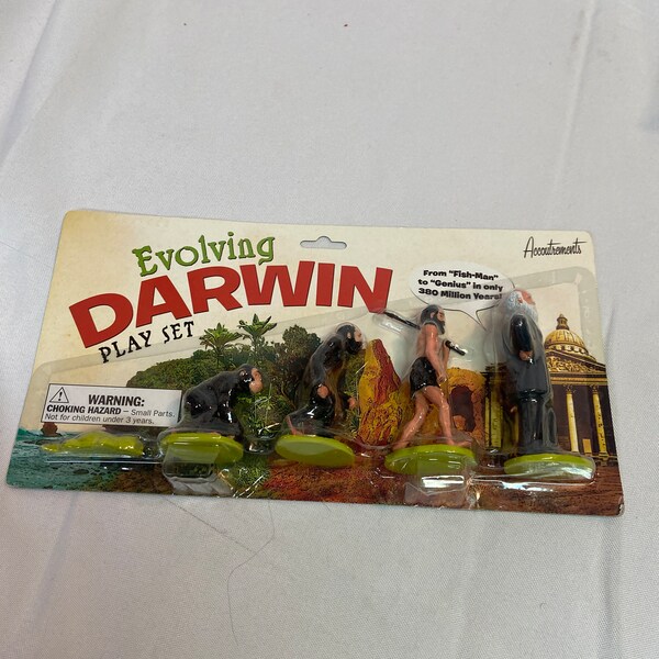 Accoutrements Evolving Darwin Play Set From Fish to Man Sealed