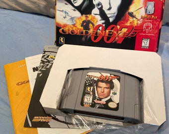 Nintendo 64 N64 007 Goldeneye Game Cartridge w/ Box Paperwork