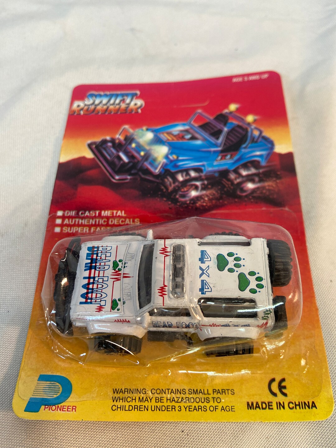 Vintage Pioneer Swift Runner Diecast Vehicle White Big Foot Etsy