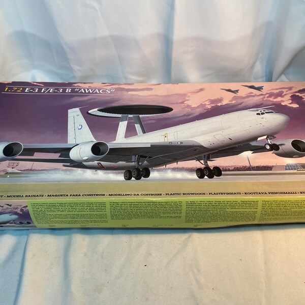 Maquette Avion E-3 AWACS Heller échelle 1/72 - Modèle Militaire Déjà Monté