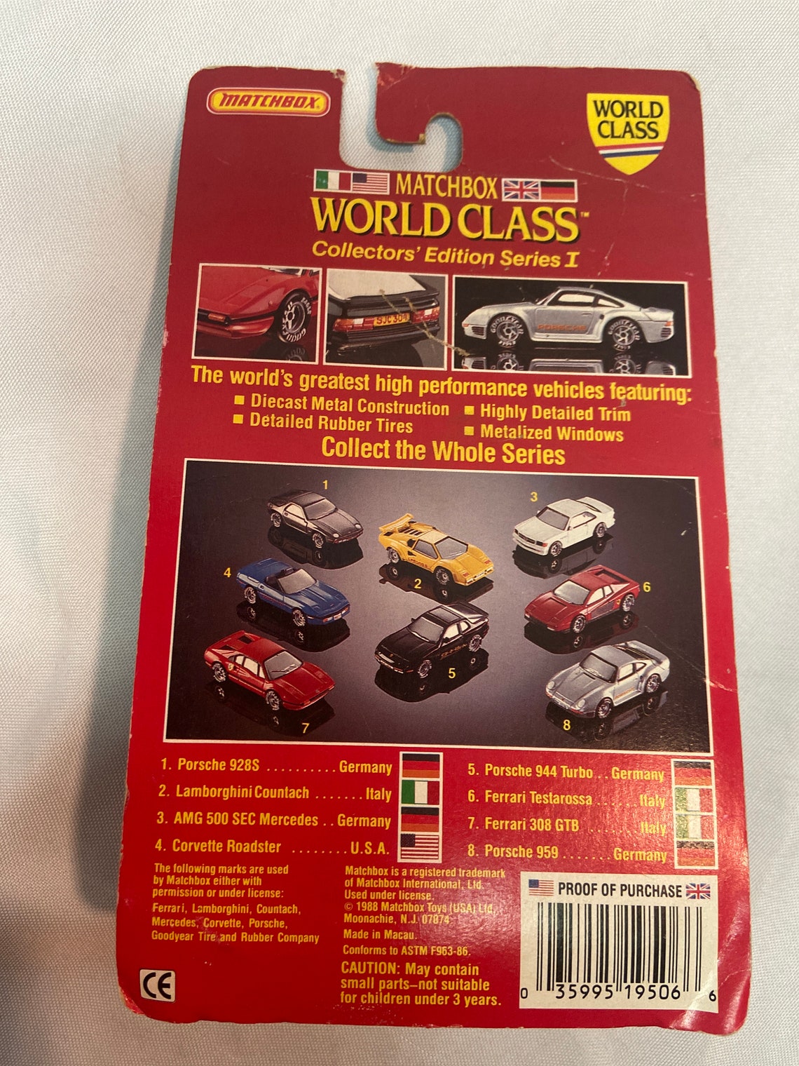 Vintage Matchbox World Class Porsche 959 Sealed Etsy
