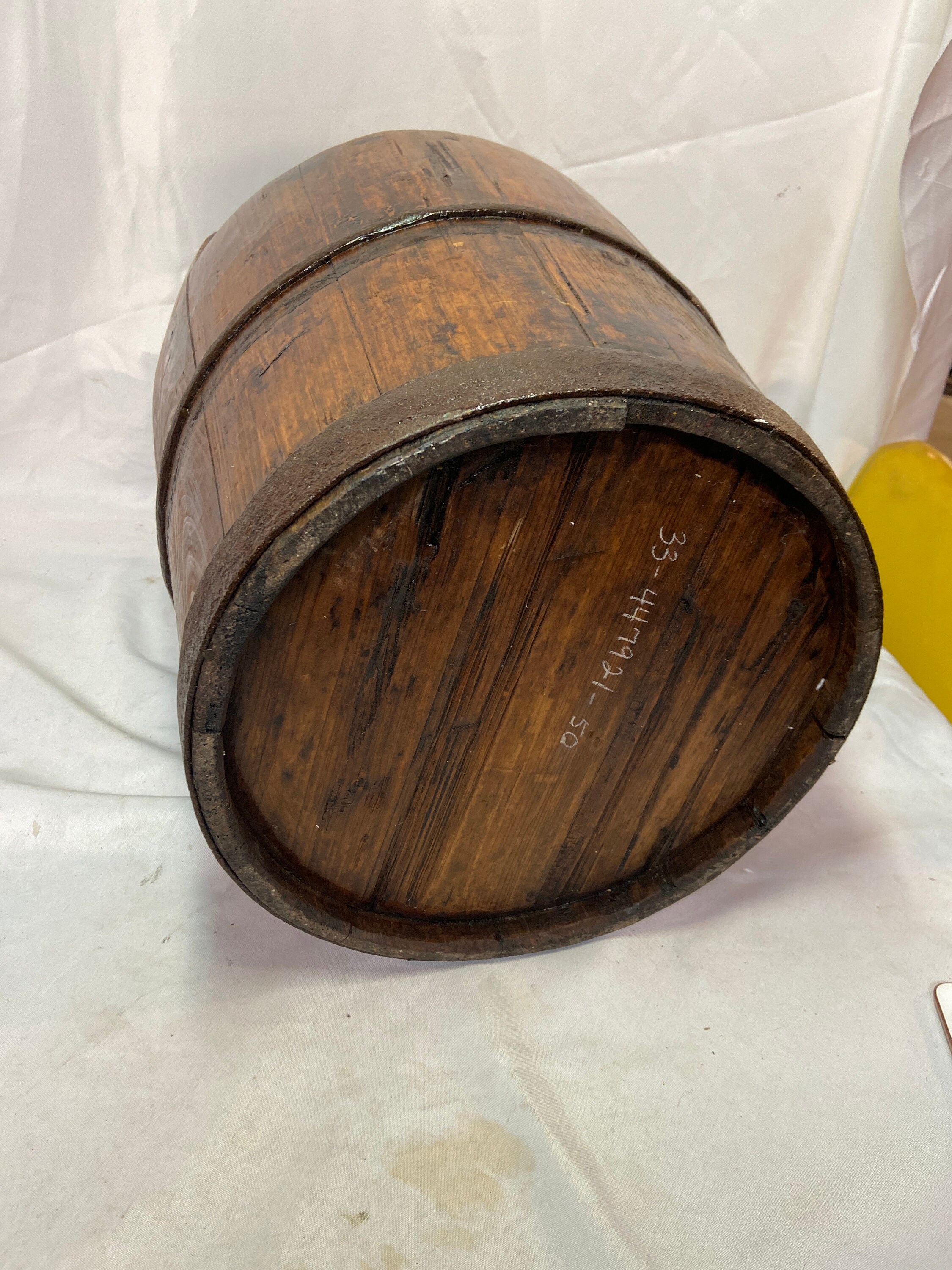 Antique Large Wood Well Bucket W/ Iron Support Band Etsy UK