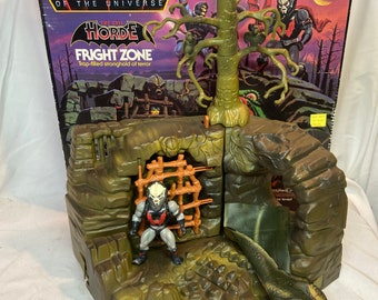 Vintage 1985 Mattel Masters of the Universe MOTU The Evil Horde Fright Zone Play-set w/ Box Hordak Figure Complete