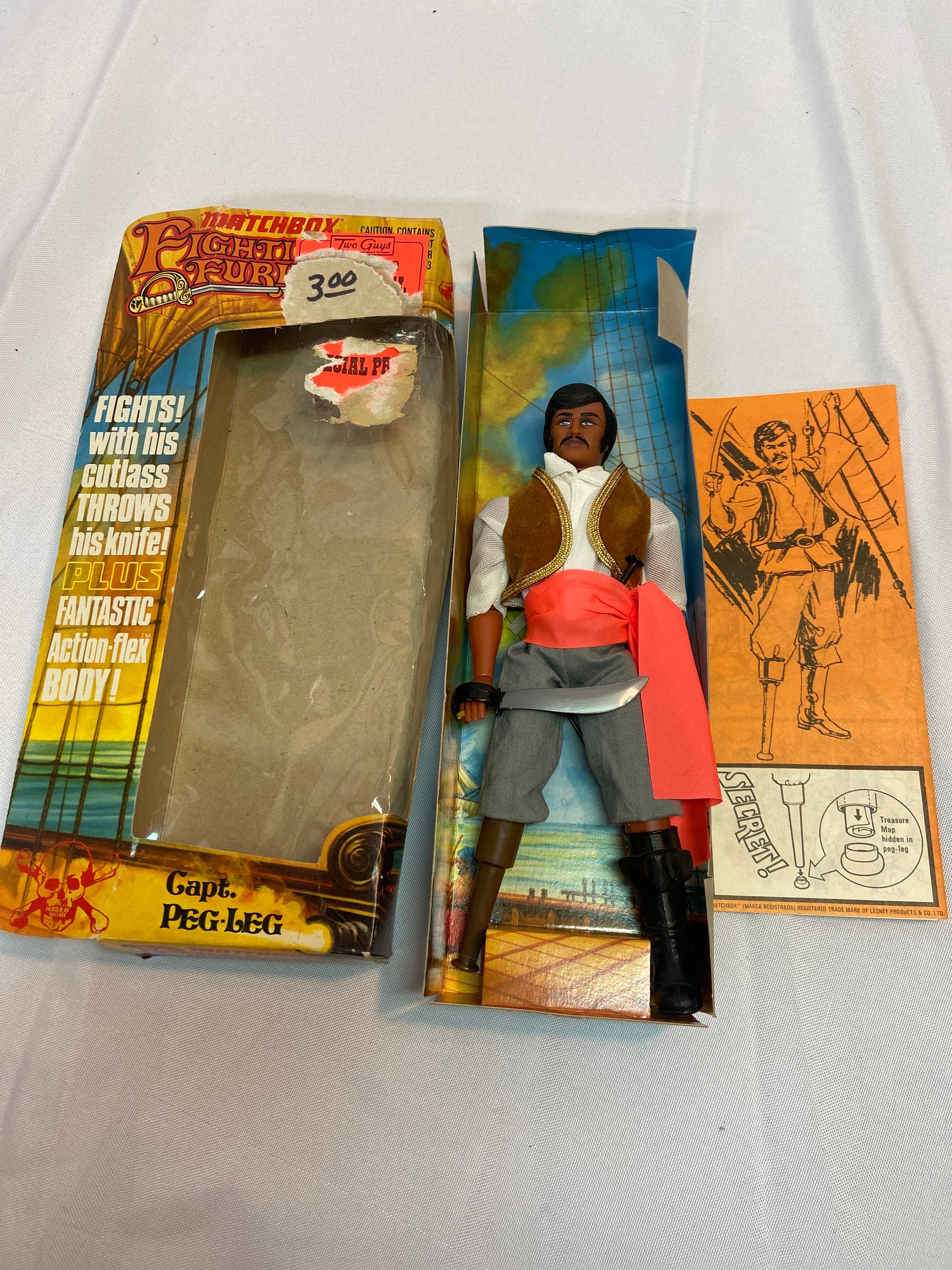 Vintage 1974 Matchbox Fighting Furies Captain Peg-leg Action