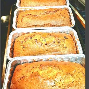 Homemade  Banana Loaf Cake Bread. Many Varieties. 8.5x4.5 Loaves