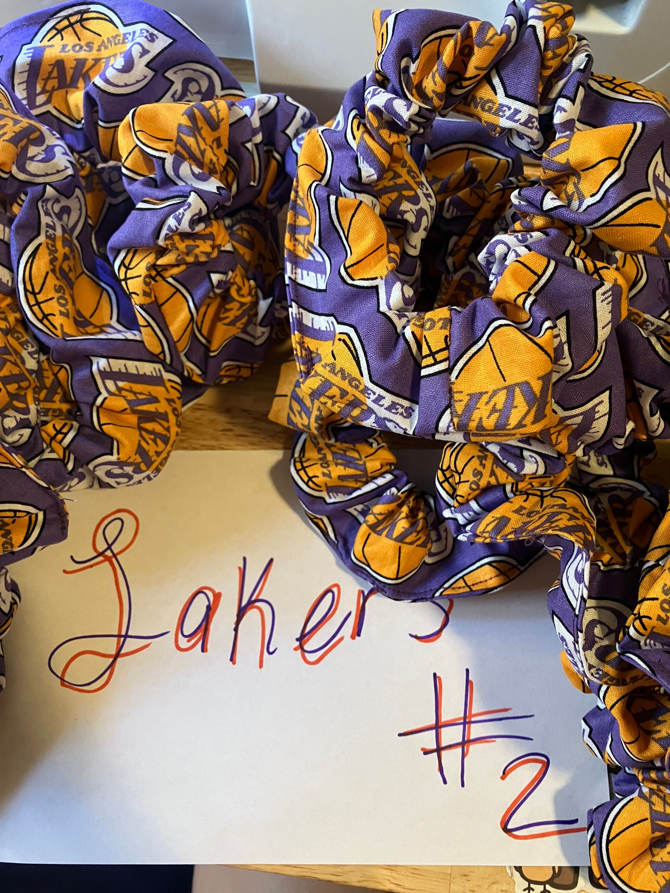 Los Angeles Lakers Basketball Team Handmade Scrunchie/ Hair 